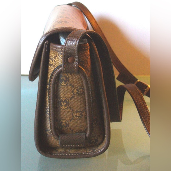 Morabito Brown Vintage Paris Monogram Crossbody/Shoulder Bag - Picture 5 of 10